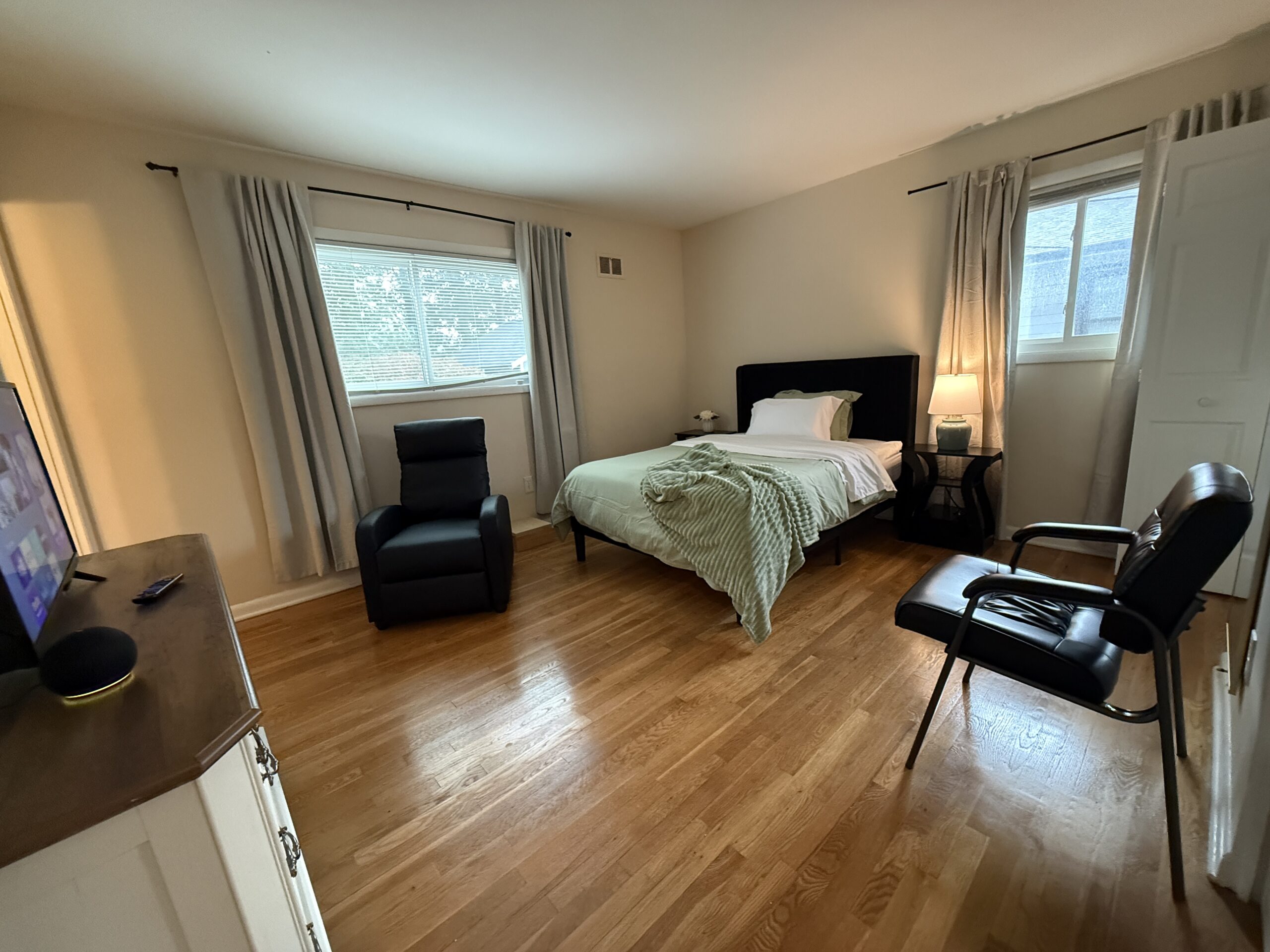 Furnished bedroom at Family First Senior Care in Silver Spring